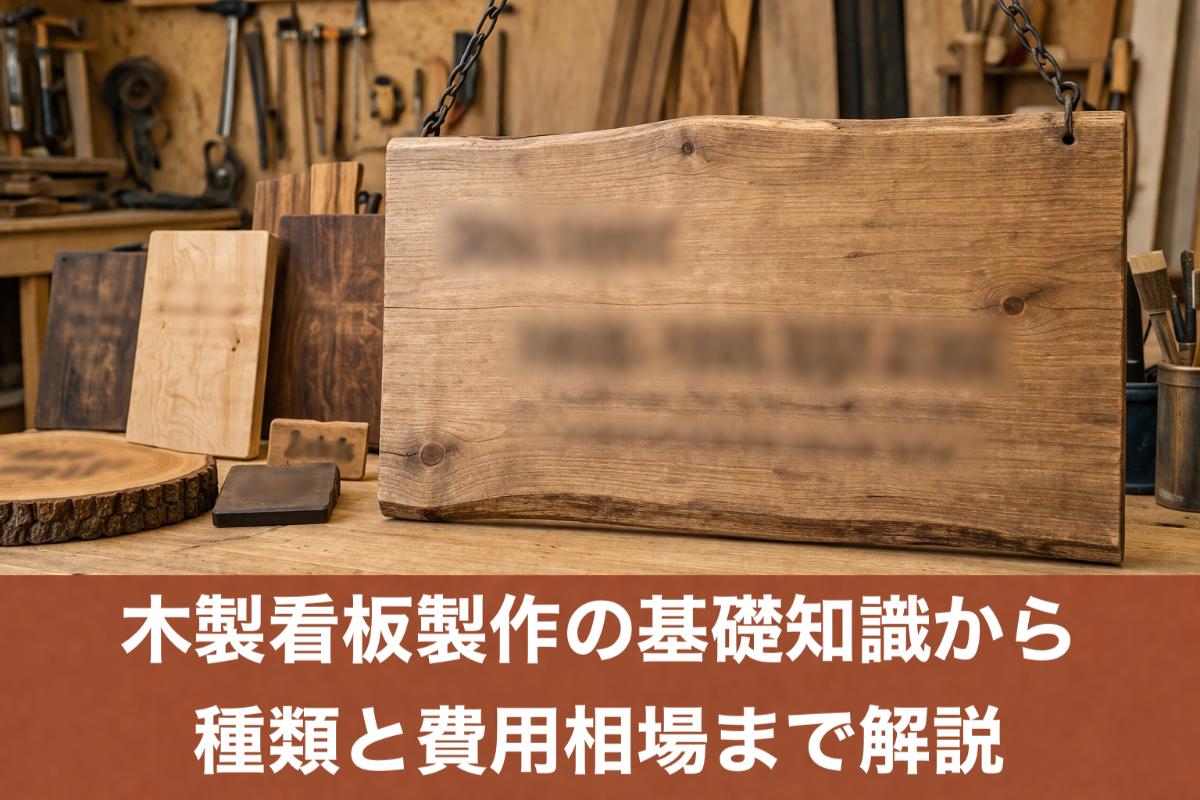 木製看板製作の基礎知識から種類と費用相場まで解説