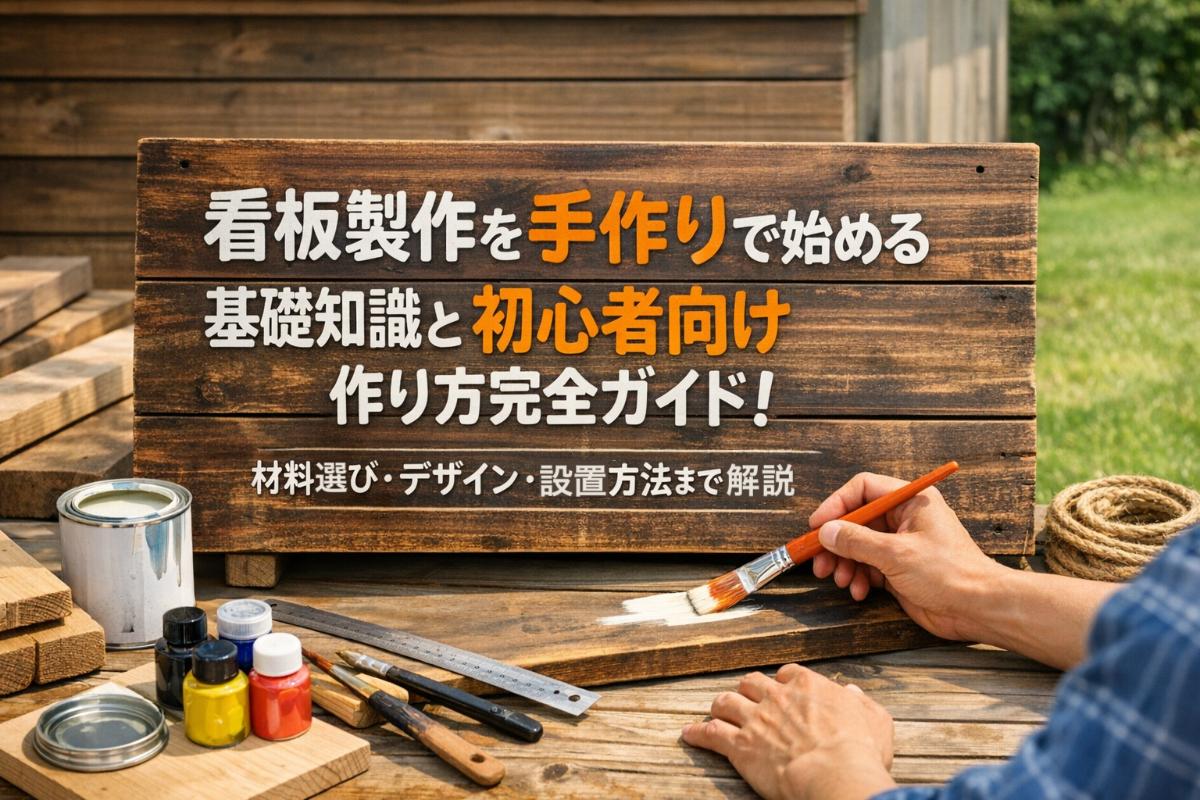 看板製作を手作りで始める基礎知識と初心者向け作り方完全ガイド|材料選び・デザイン・設置方法まで解説