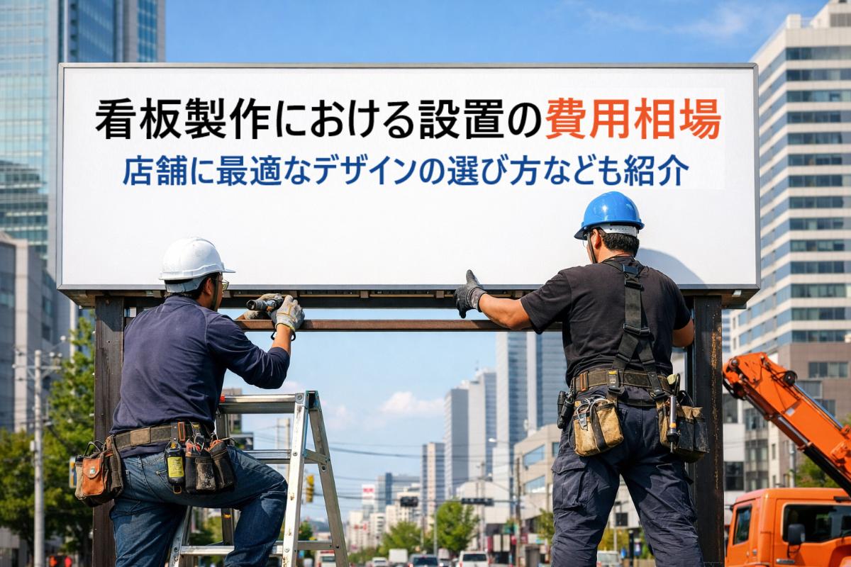 看板製作における設置の費用相場を解説!店舗に最適なデザインの選び方なども紹介