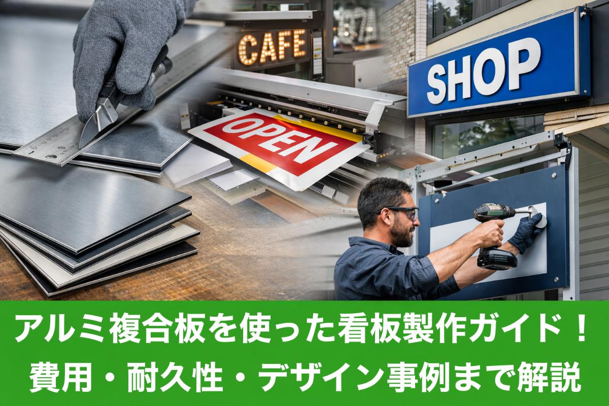 アルミ複合板を使った看板製作ガイド!費用・耐久性・デザイン事例まで解説