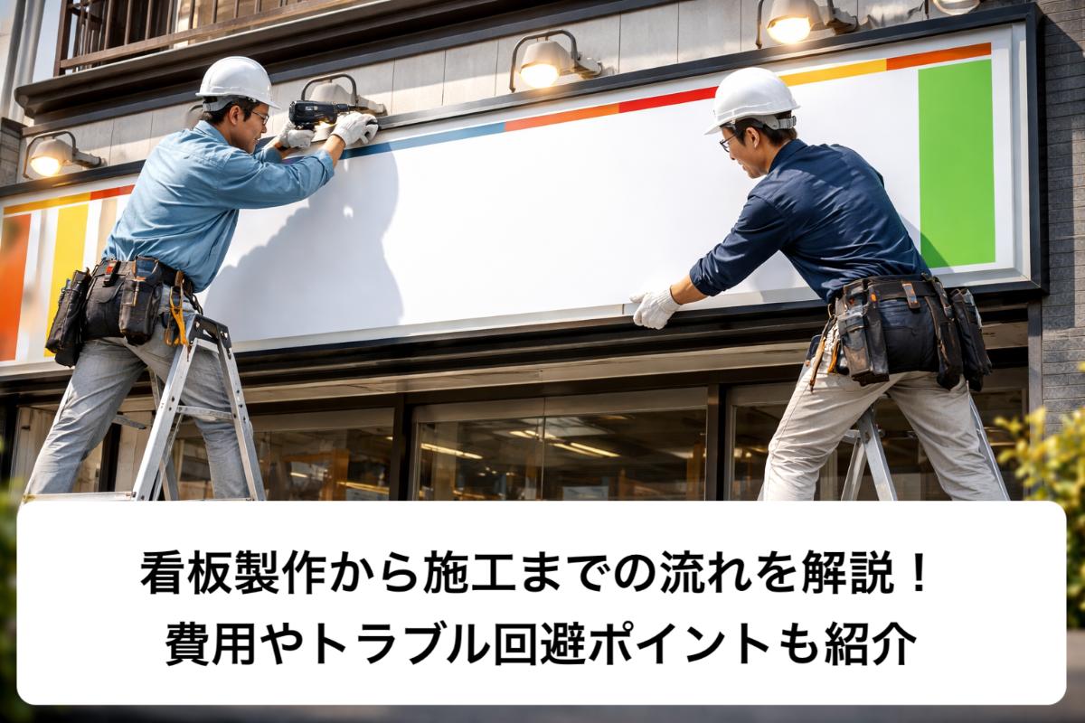 看板製作から施工までの流れを解説!費用やトラブル回避ポイントも紹介