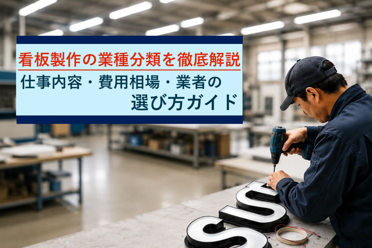 看板製作の業種分類を徹底解説|仕事内容・費用相場・業者の選び方ガイド