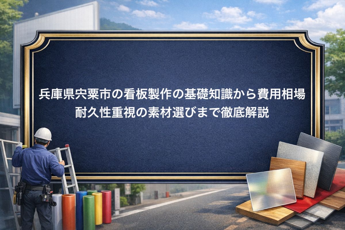 兵庫県宍粟市の看板製作の基礎知識から費用相場・耐久性重視の素材選びまで徹底解説
