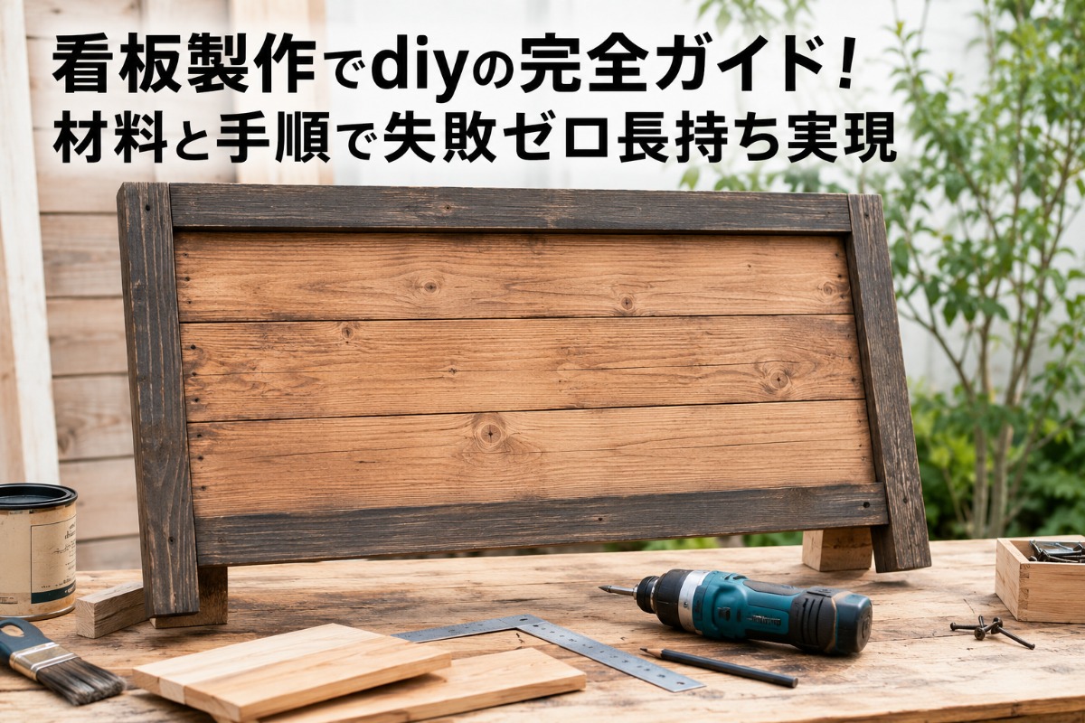 看板製作でdiyの完全ガイド!材料と手順で失敗ゼロ長持ち実現