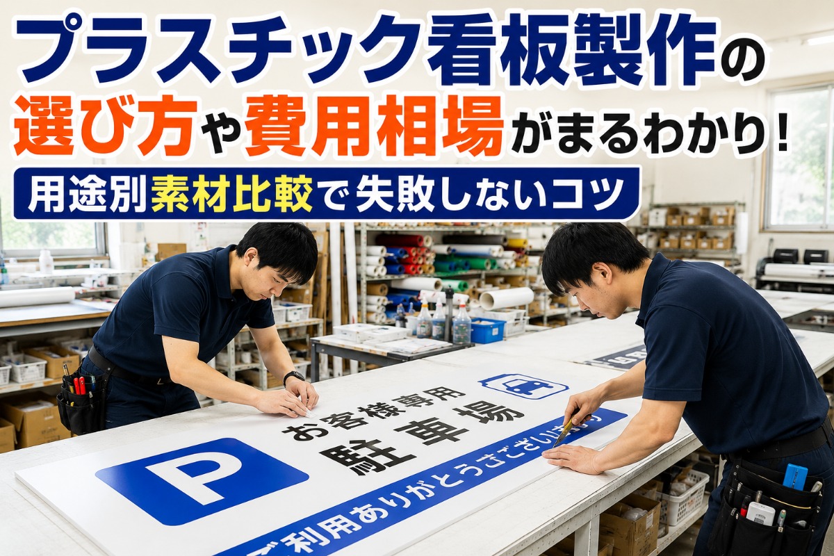 プラスチック看板製作の選び方や費用相場がまるわかり!用途別素材比較で失敗しないコツ