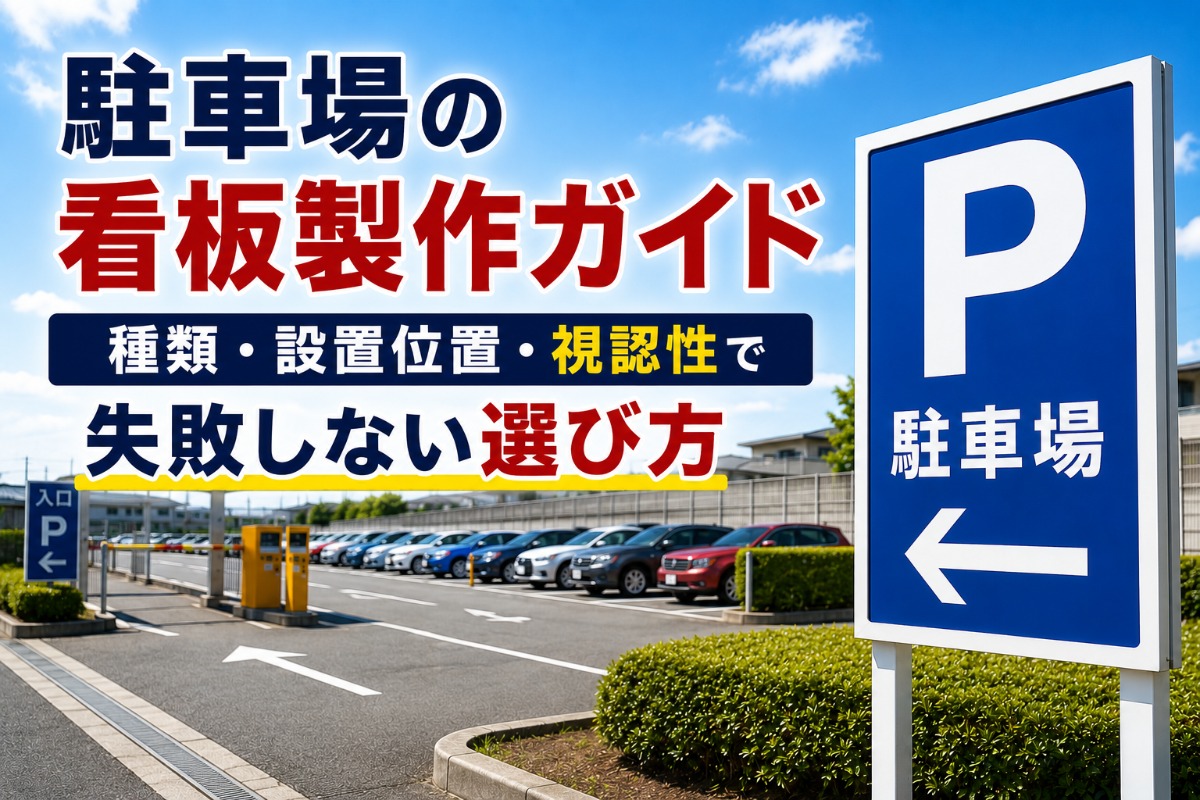 駐車場の看板製作ガイド|種類・設置位置・視認性で失敗しない選び方